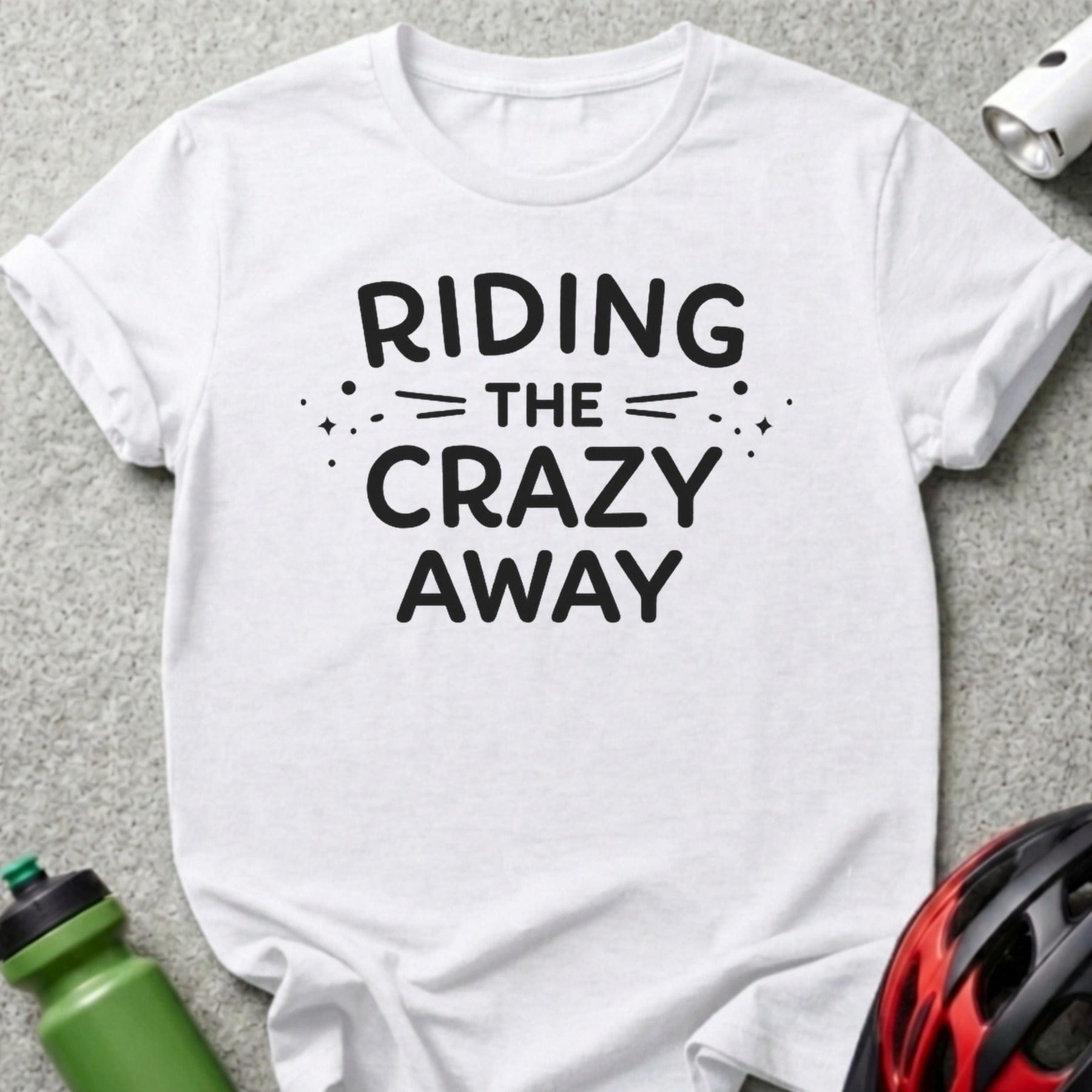 Riding The Crazy Away Graphic T-Shirt for Cyclists