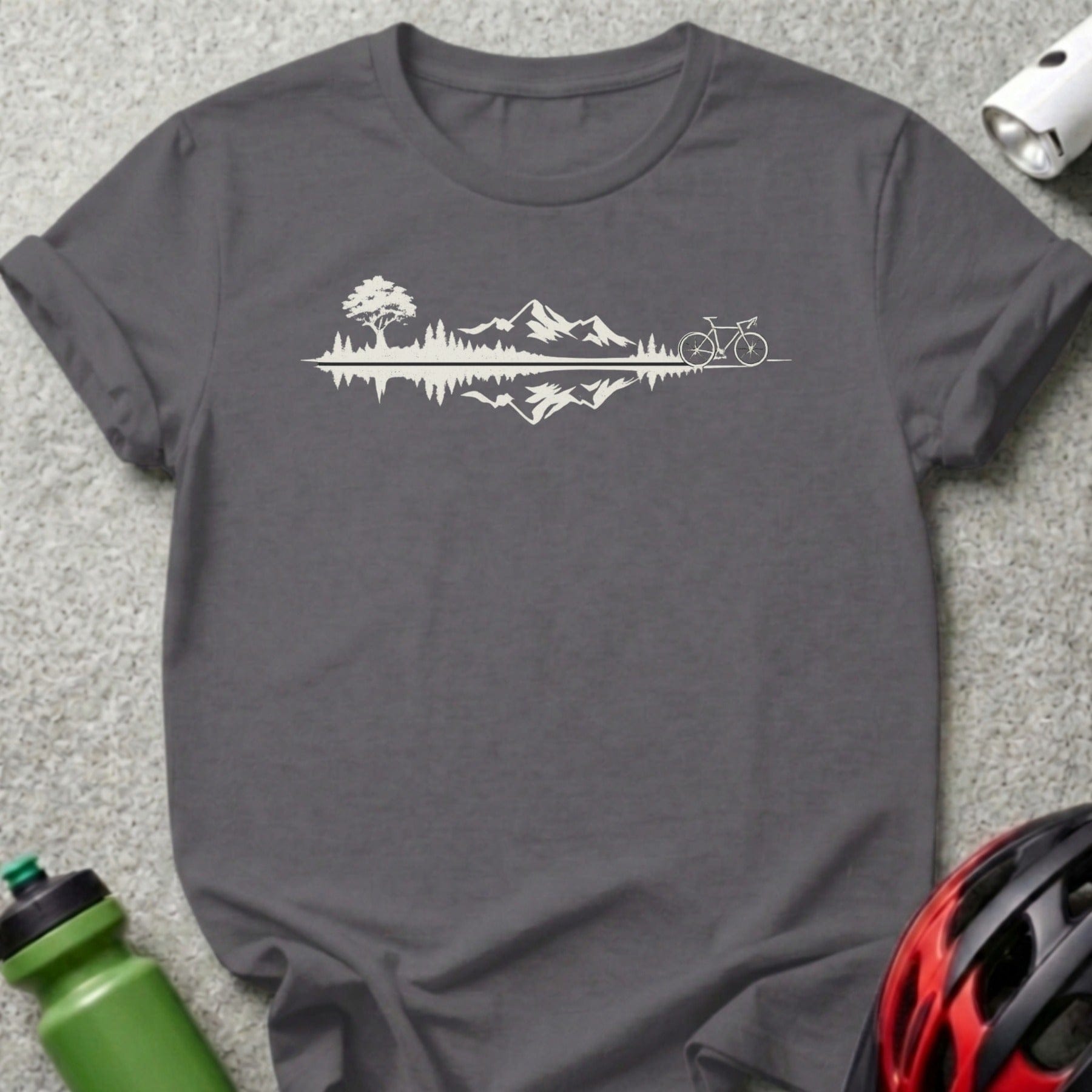 Scenic Mountain Bike Exploration Graphic T-shirt