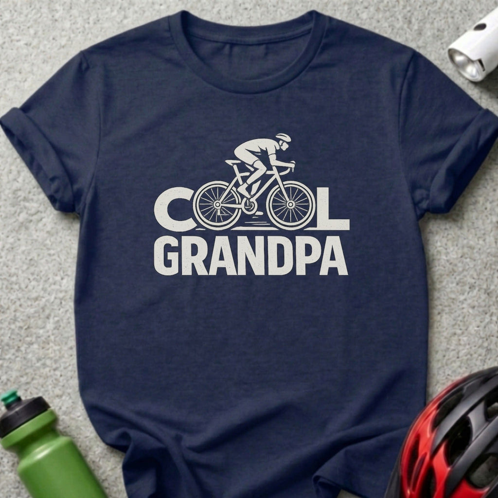 Cool Grandpa Cycling Graphic T-Shirt for Grandpa
