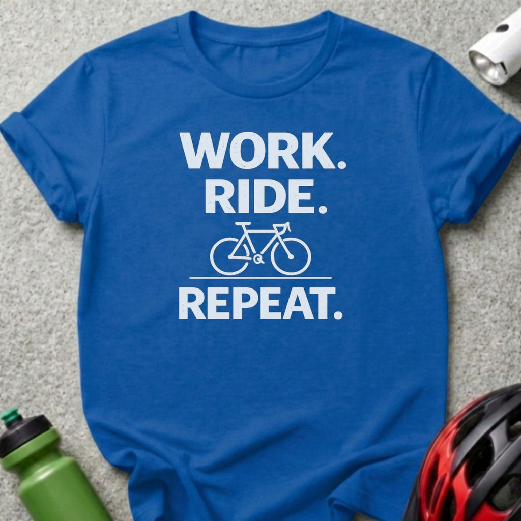 Work Ride Repeat Bicycle Graphic T-shirt