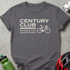 Grey t-shirt with "Century Club Endurance Series" text and bicycle graphic.