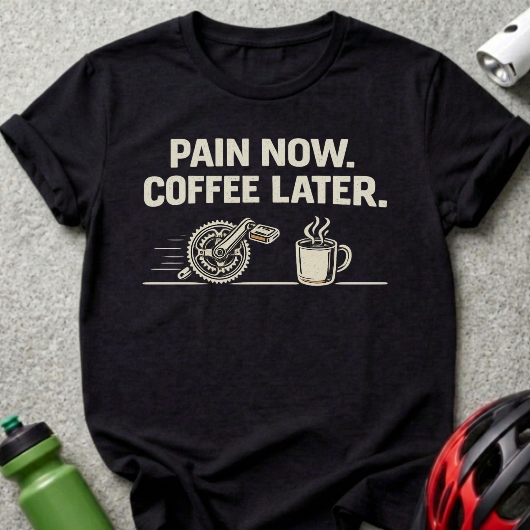 Pain Now Coffee Later Bicycle Coffee Mug t-shirt product type