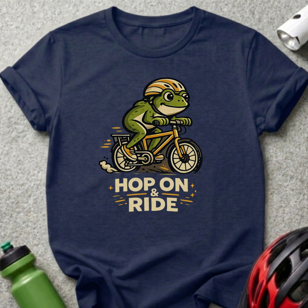 Hop On Ride Frog Biking Graphic T-Shirt