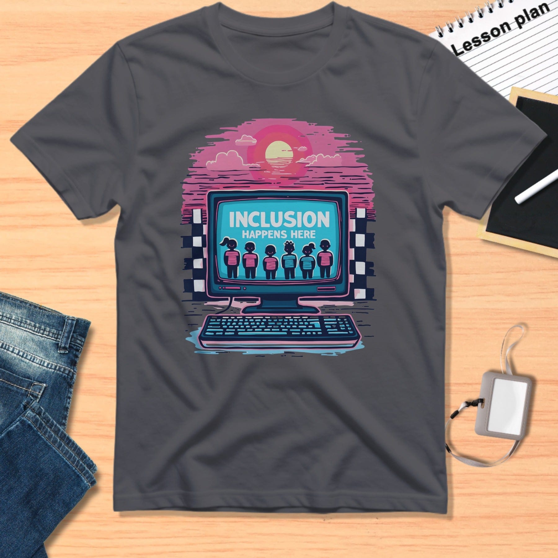 Inclusion Happens Here Scene on Graphic T-Shirt