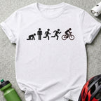 Evolution of Running Cyclist Graphic Shirt