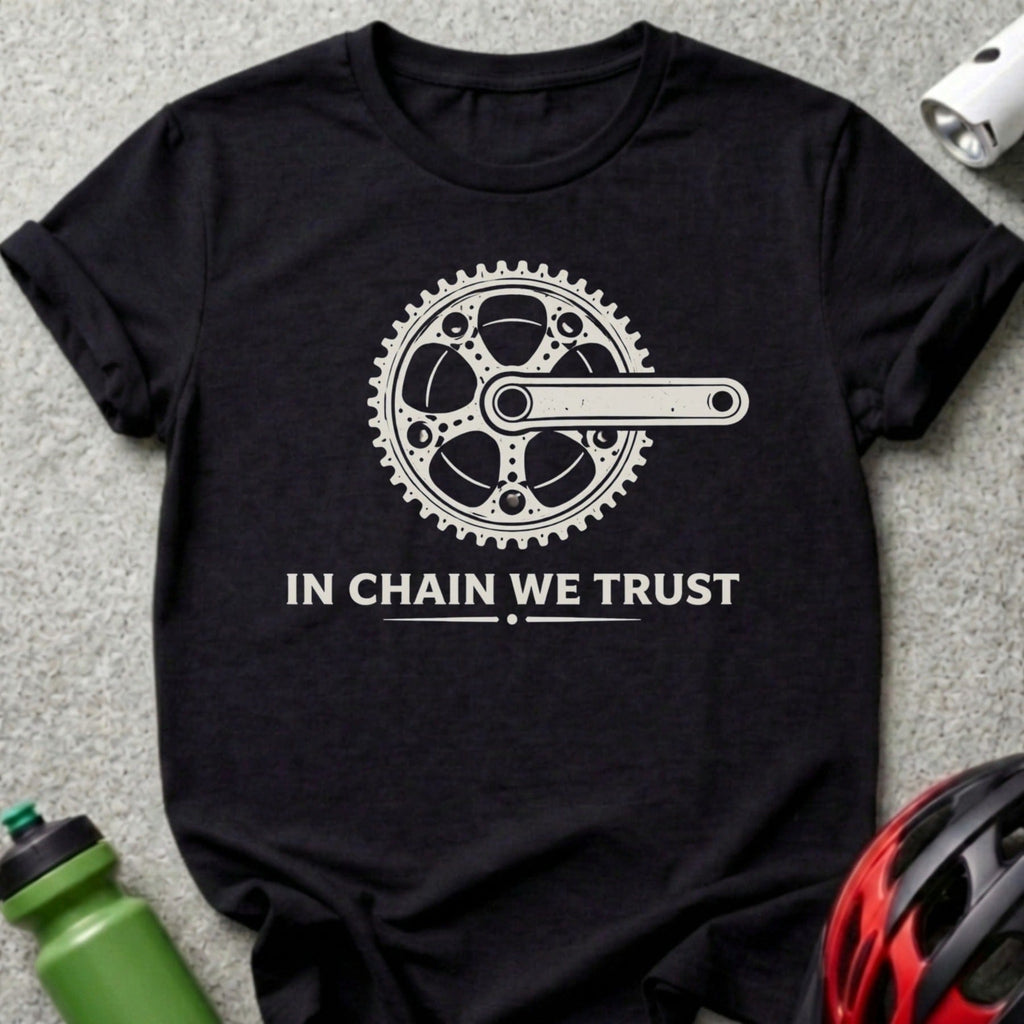 In Chain We Trust Gear Cycling Design Shirt