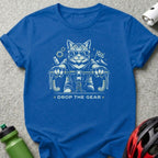 Drop the Gear Cat Biking Graphic T-shirt
