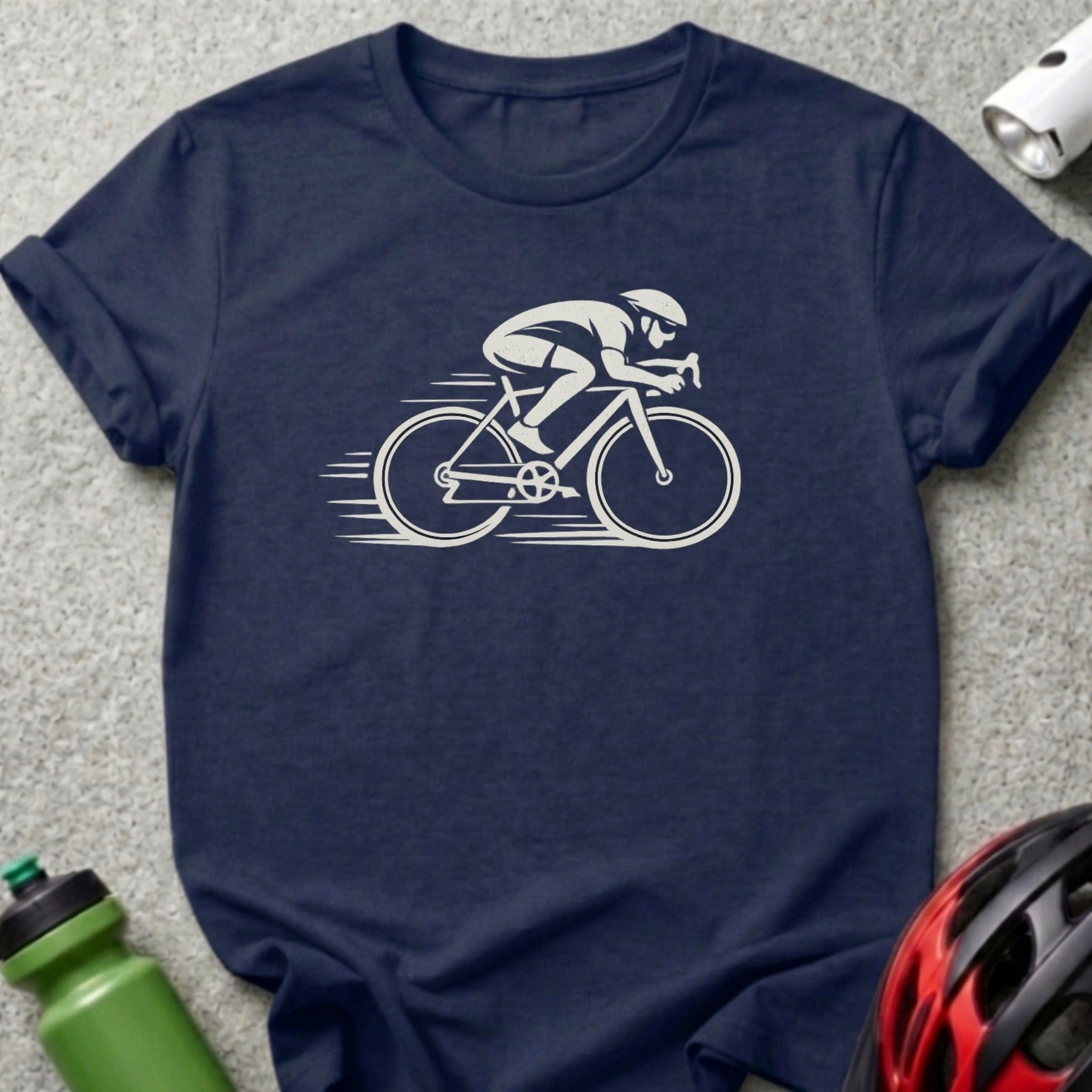 Cyclist Silhouette Graphic Tee Short Sleeve Shirt
