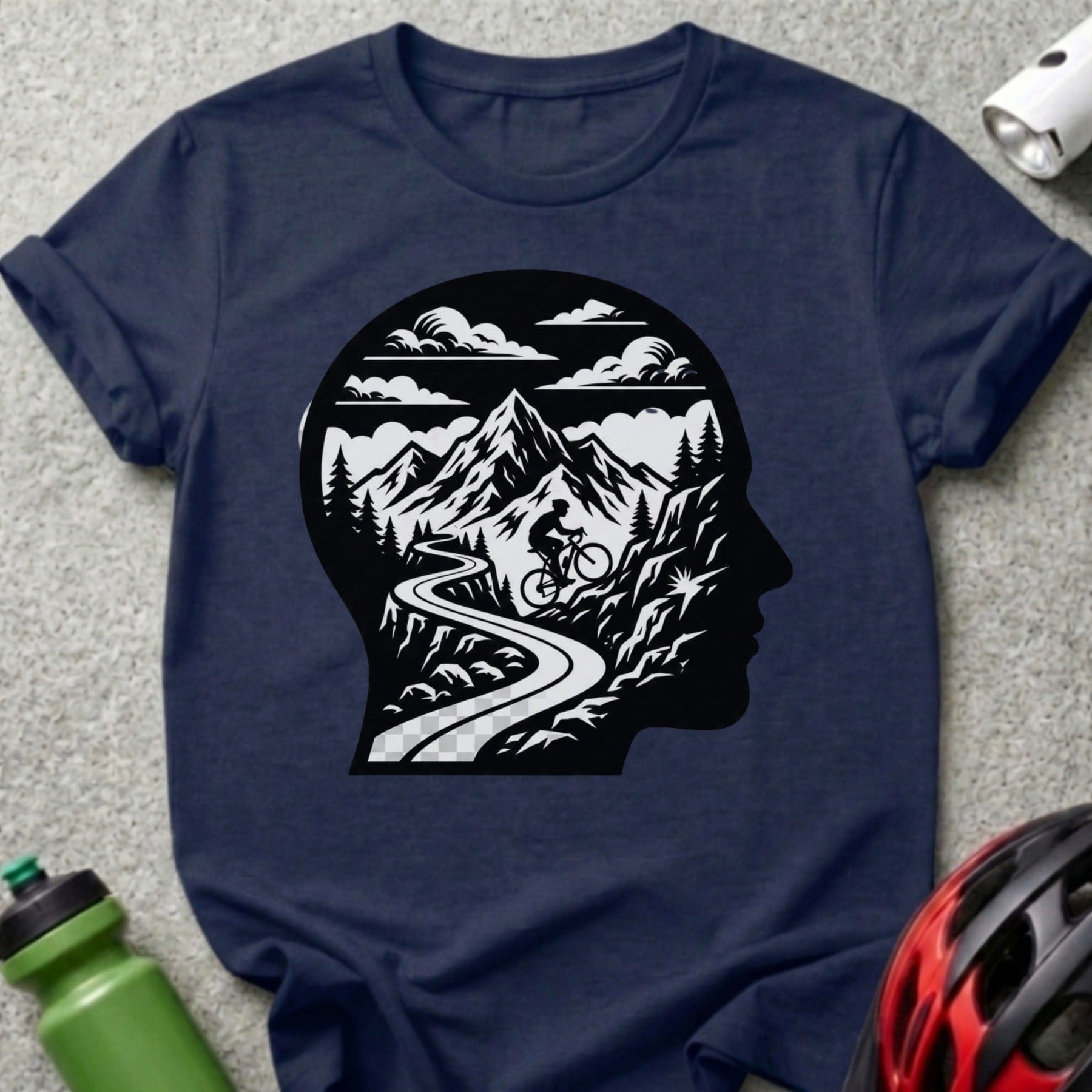 Mountain Biking Adventure Landscape Graphic T-shirt