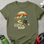 IT LOOKED FLAT ON THE MAP Mountain Biking Retro Sun product type