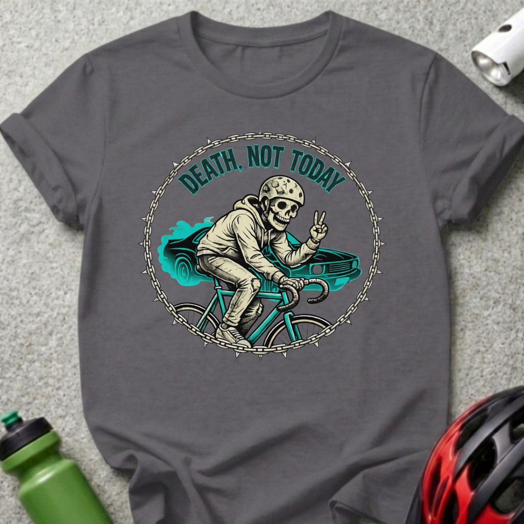 Death Not Today Skull Biker T-Shirt