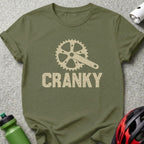 Cranky Bicycle Gear Graphic T-Shirt for Cyclists