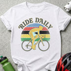 Ride Daily Biking Graphic Tee for Cycling Enthusiasts