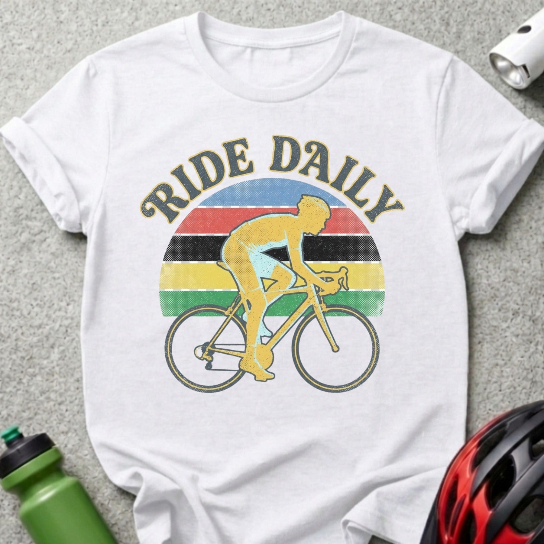Ride Daily Biking Graphic Tee for Cycling Enthusiasts