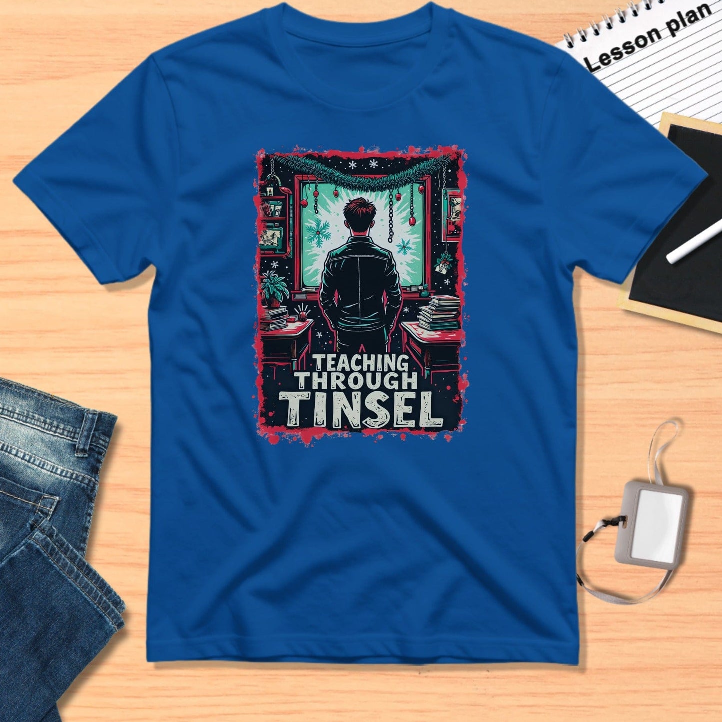 Teaching Through Tinsel Festive Graphic T-Shirt