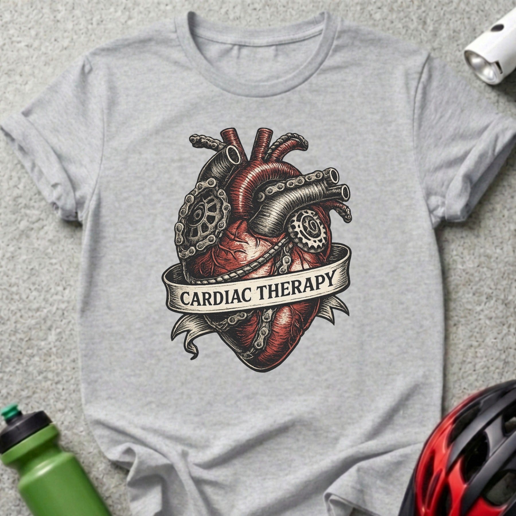 Cardiac Therapy Heart Design Graphic Tee Shirt