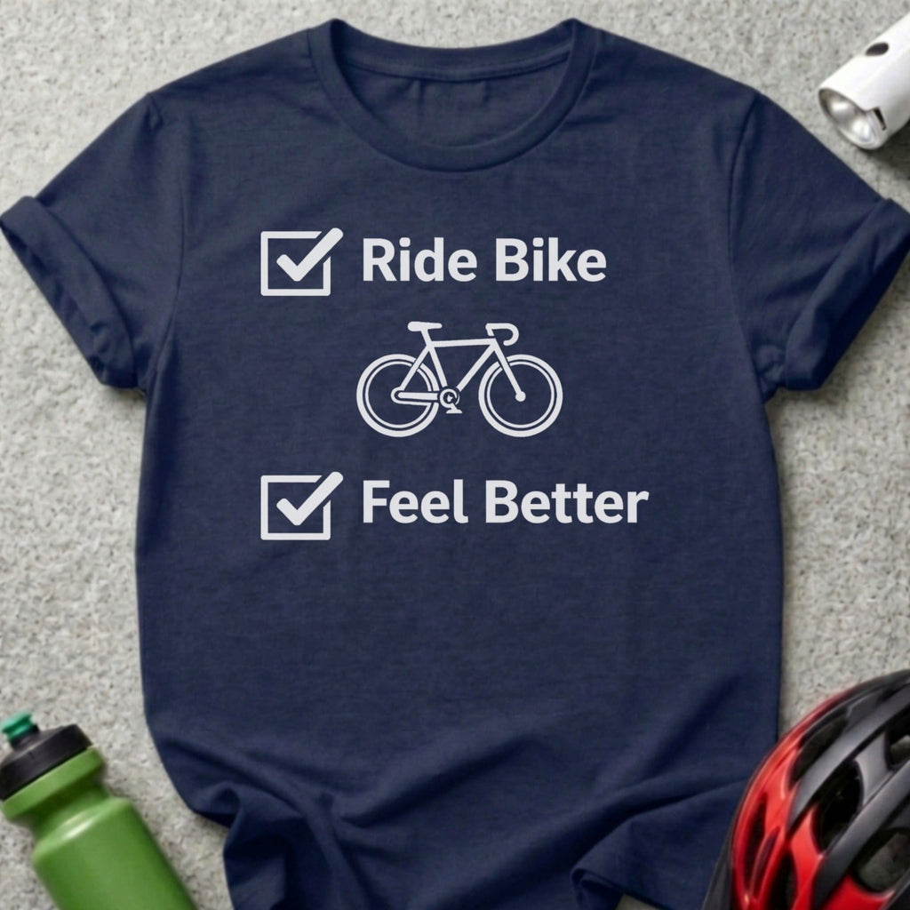 Ride Bike Feel Better Motivational T-Shirt
