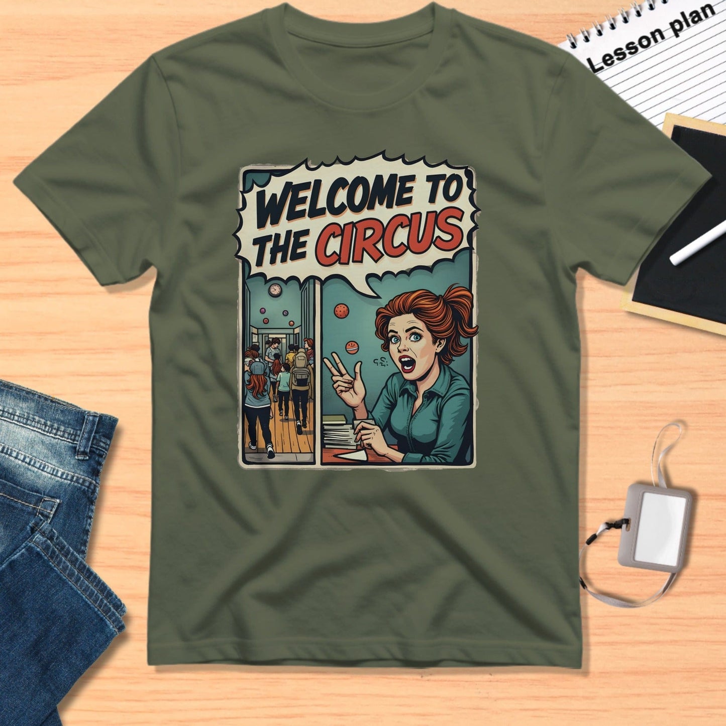 Retro Circus Welcome Graphic T-Shirt Fun Wear