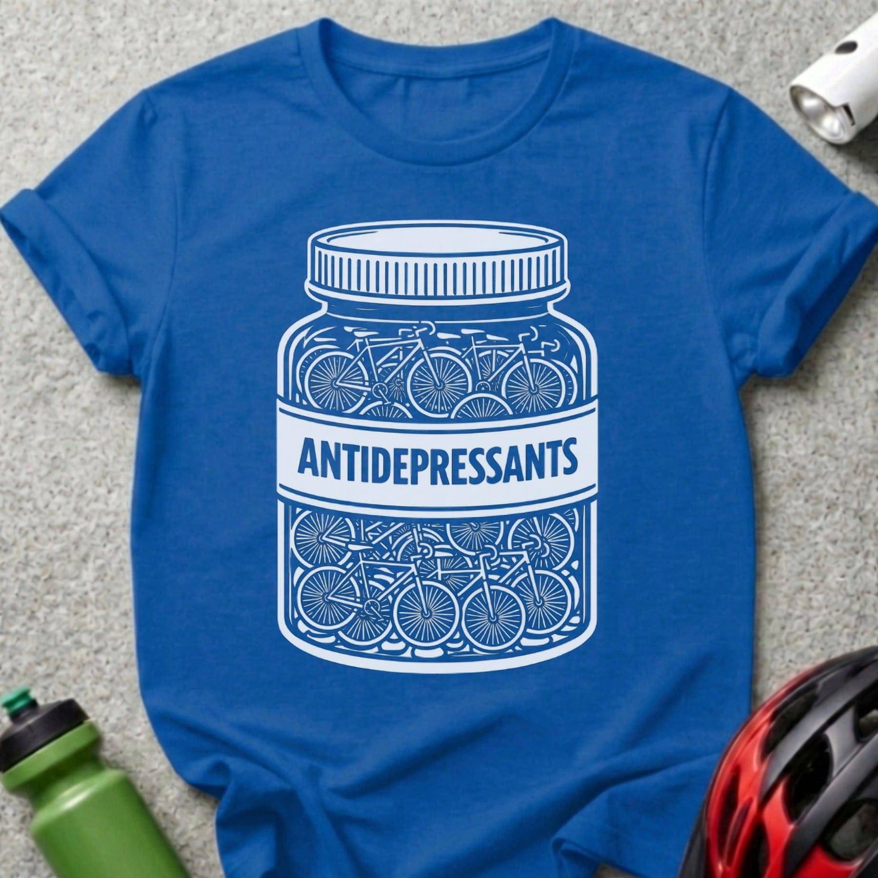 Antidepressants Bike Jar Graphic Tee Shirt