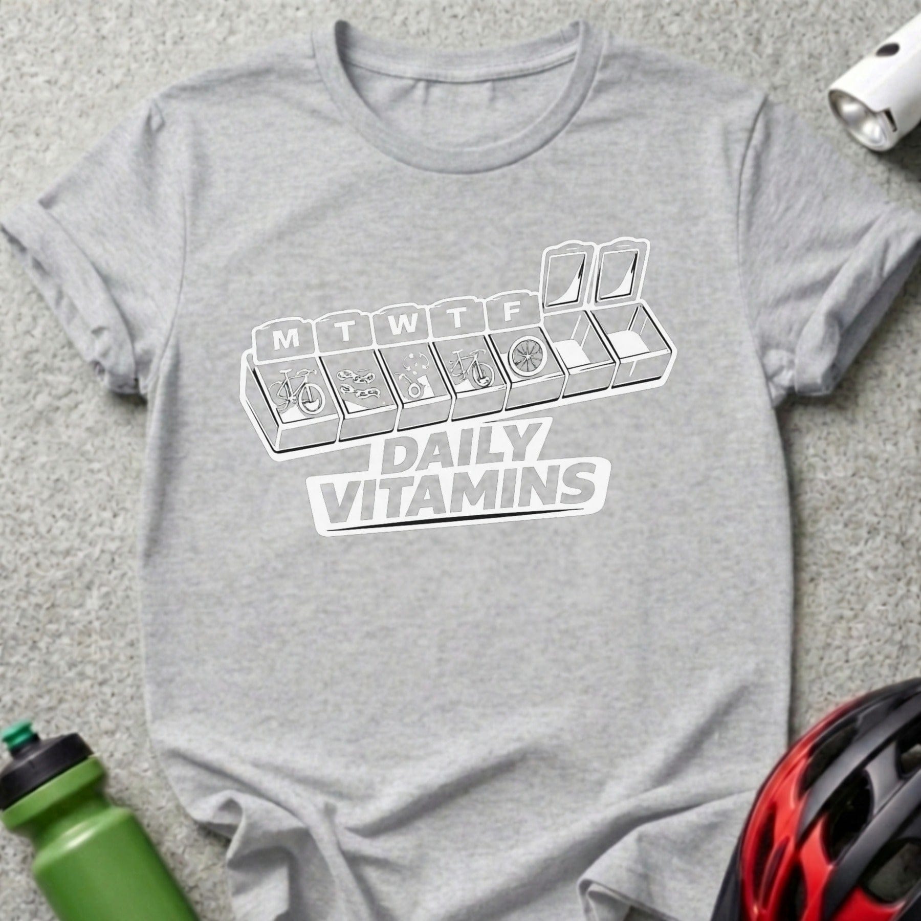Daily Vitamins Graphic Biking Theme T-shirt Product