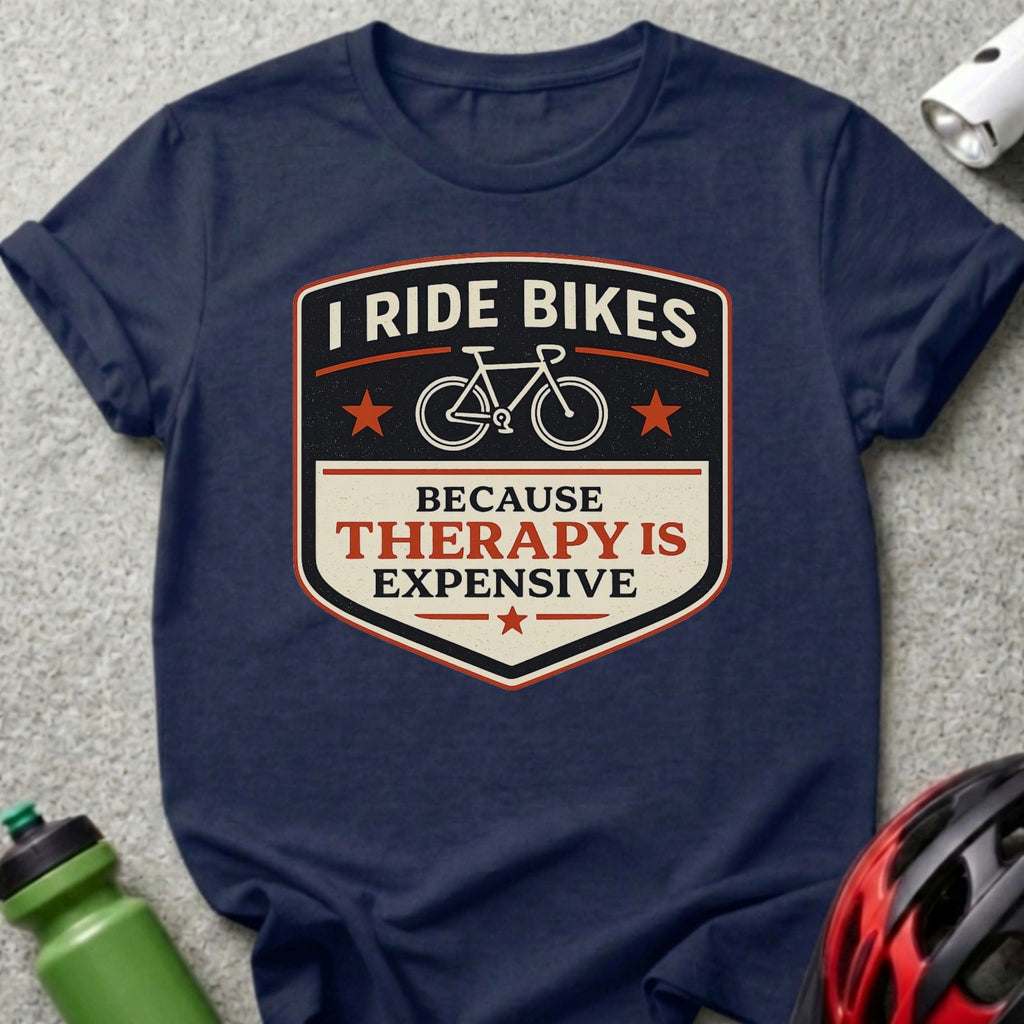 I Ride Bikes Because Therapy Is Expensive T-Shirt