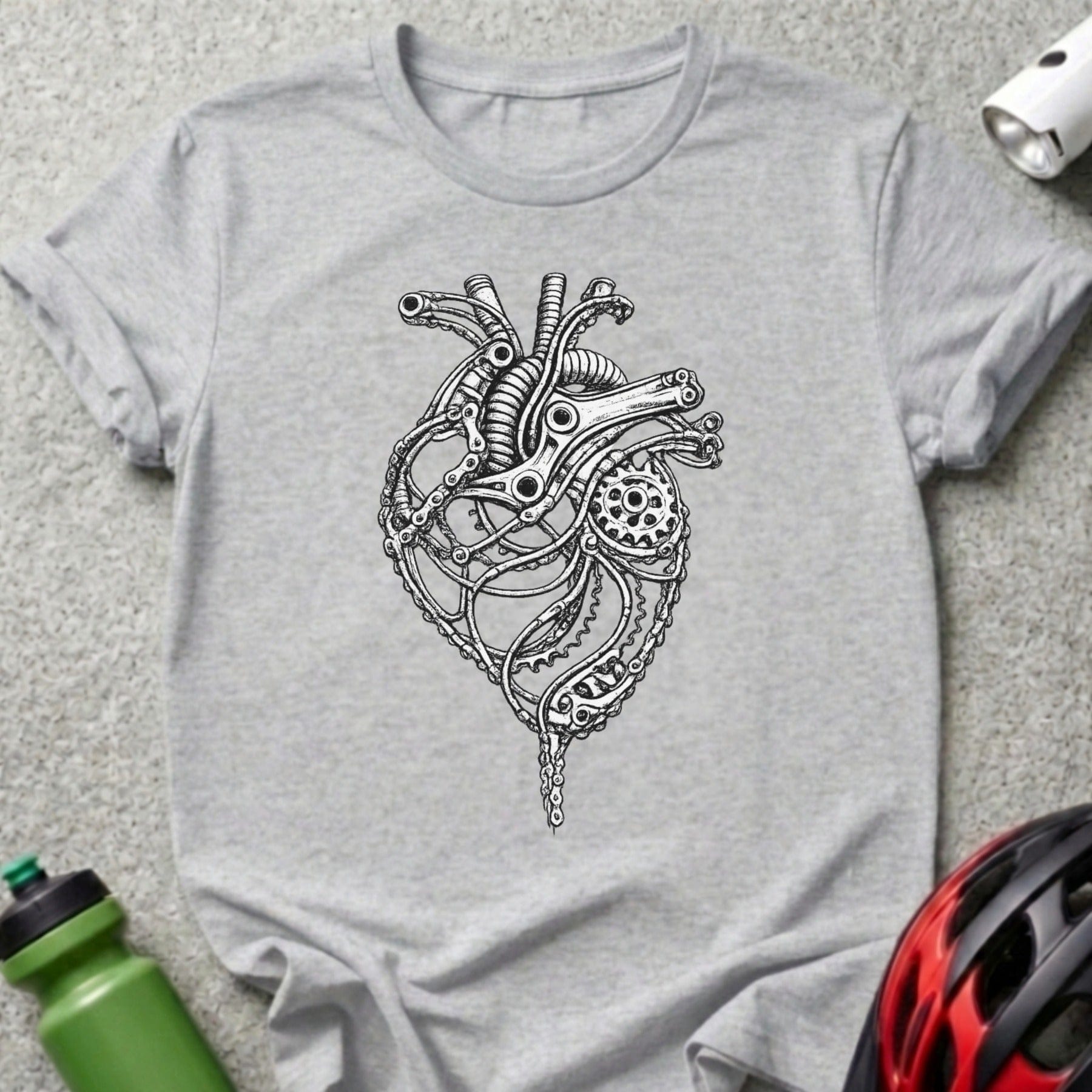 Intricate Mechanical Heart Design Graphic T-shirt