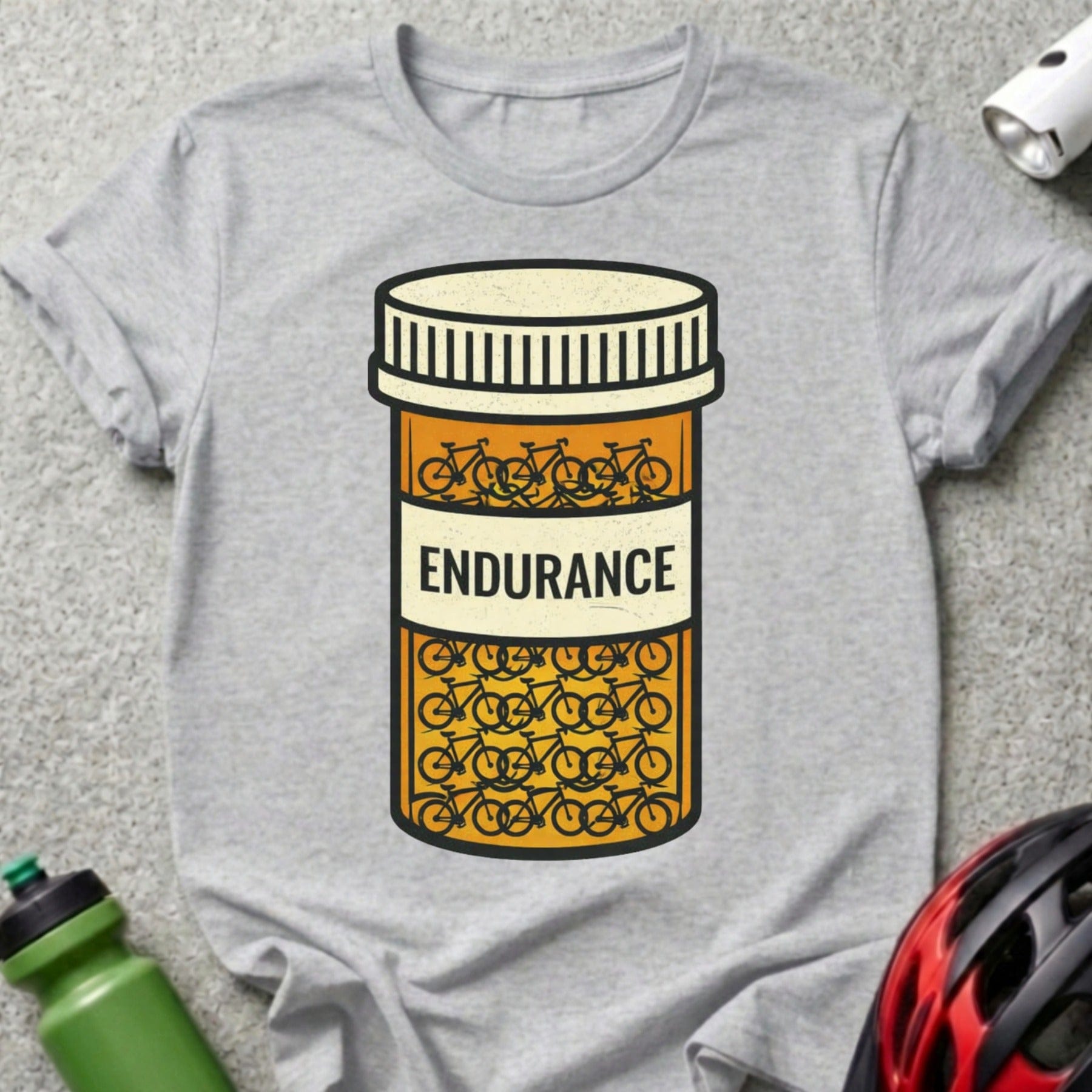 Endurance Pill Bottle Graphic Cycling Tee Shirt