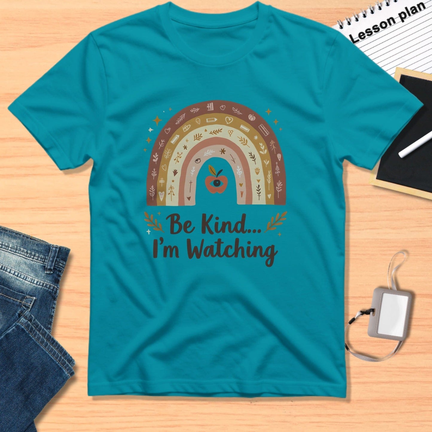 Be Kind I'm Watching Rainbow Graphic Tee