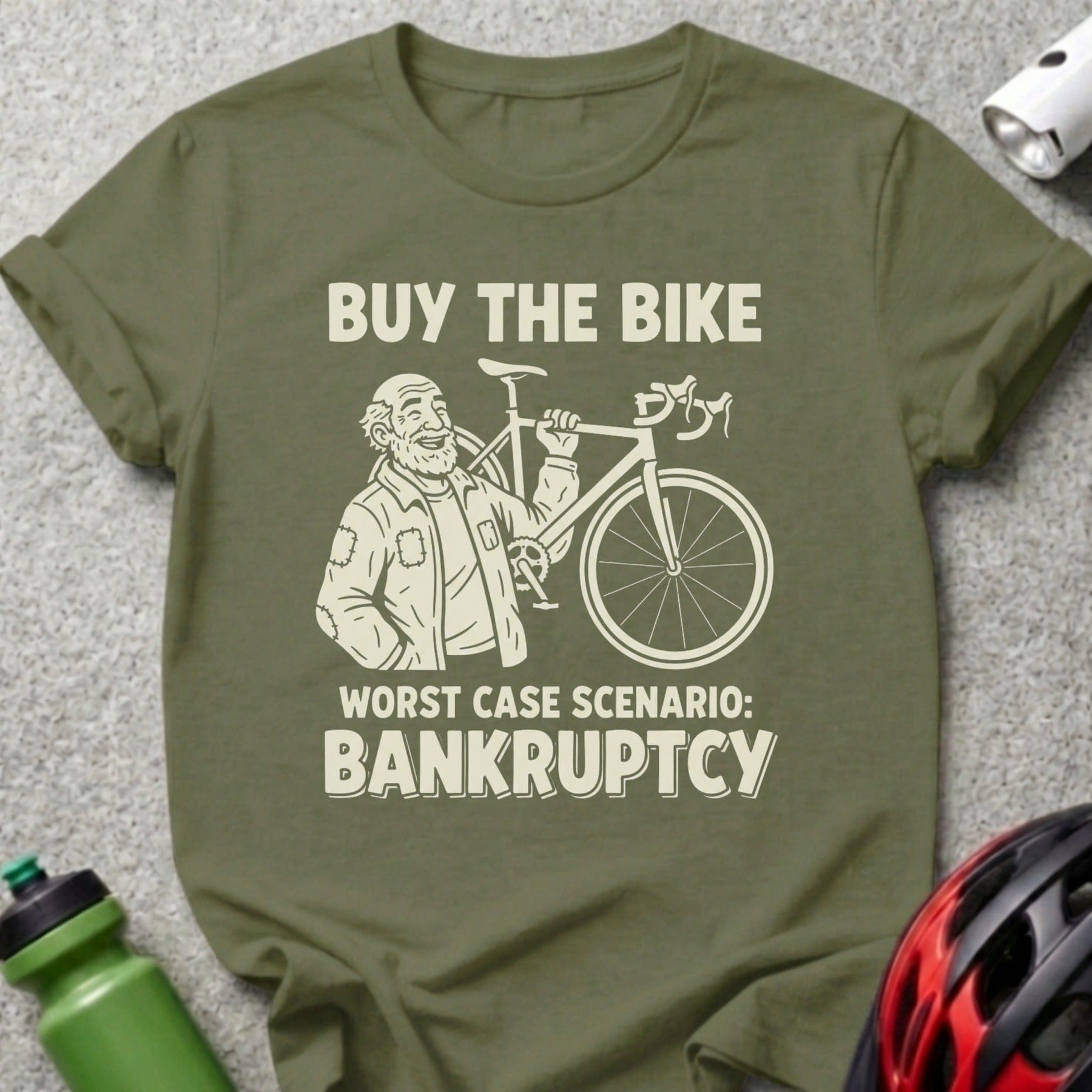 Buy The Bike Worst Case Scenario Bankruptcy T-Shirt