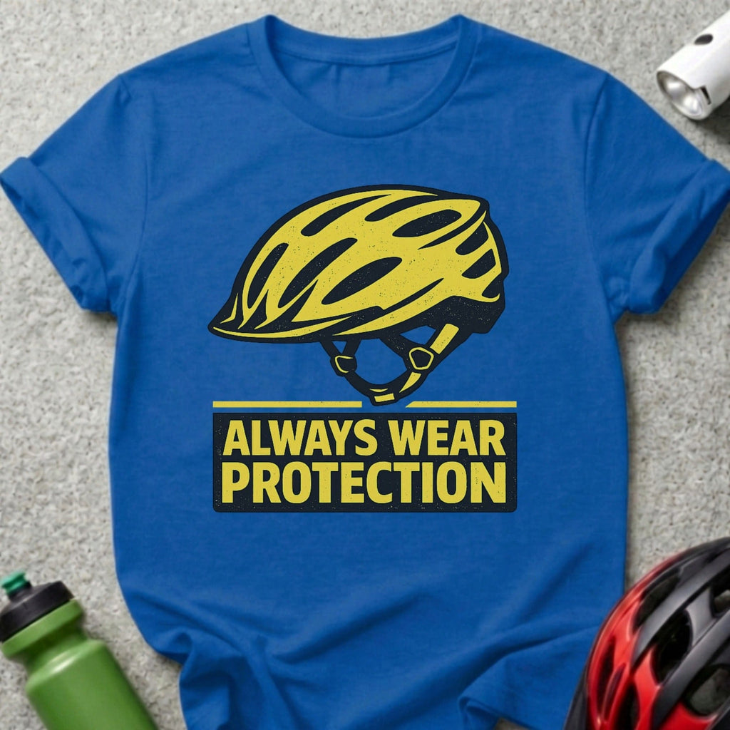 Always Wear Protection Helmet Graphic T-shirt