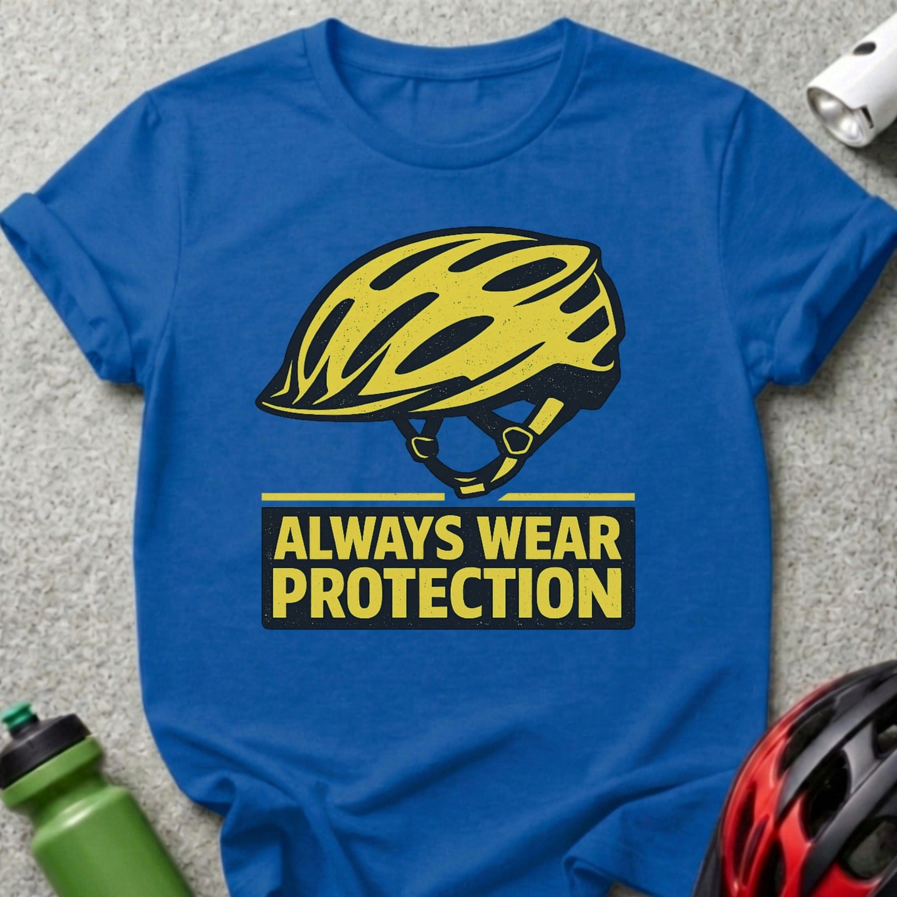 Always Wear Protection Helmet Graphic T-shirt