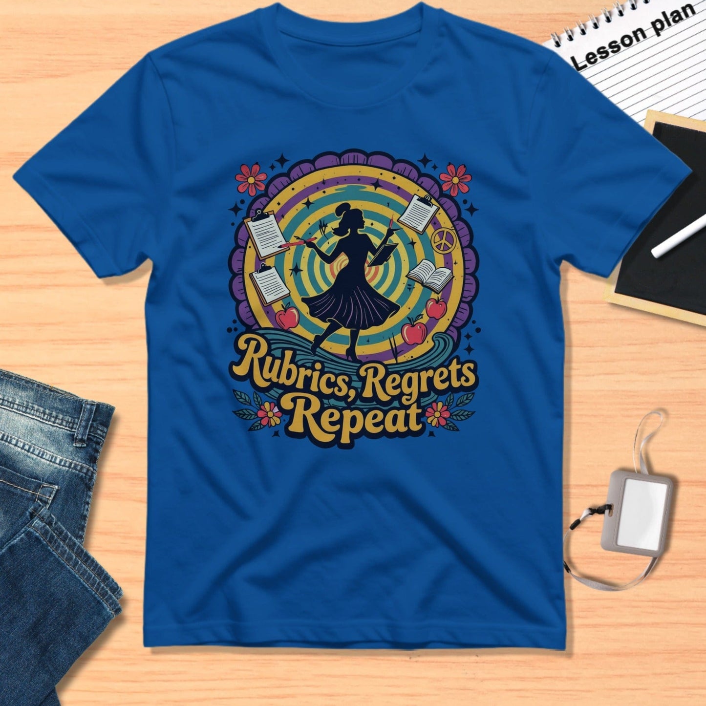 Rubrics Regrets Repeat Artistic Teacher Shirt