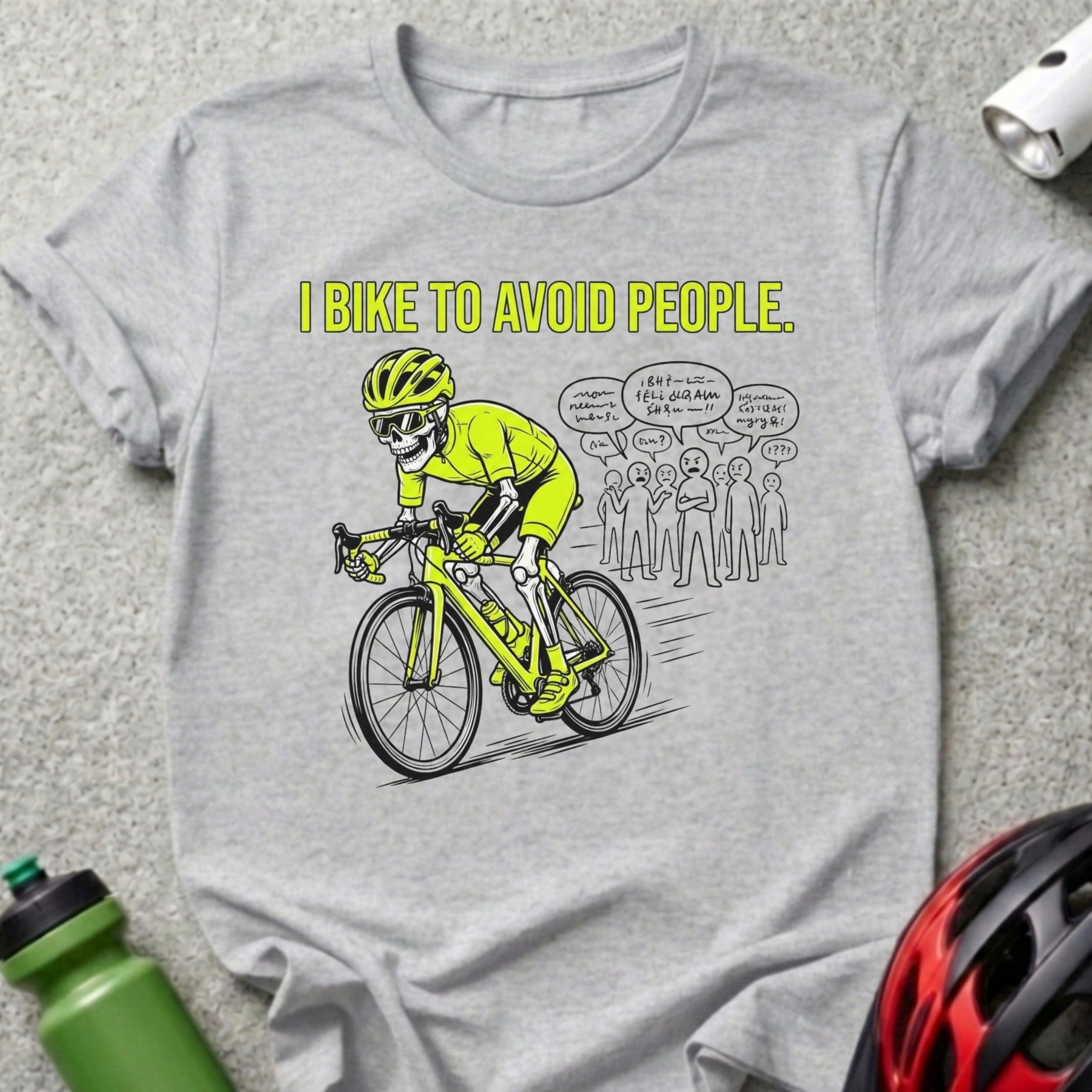 I Bike To Avoid People Graphic Cycling T-Shirt