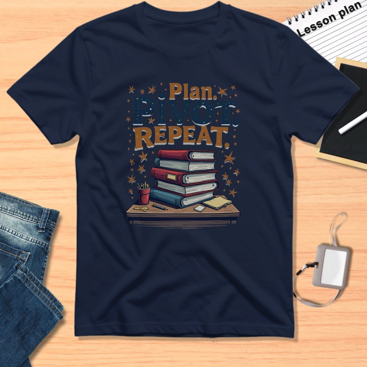Plan Pivot Repeat Graphic T-Shirt for Casual Wear