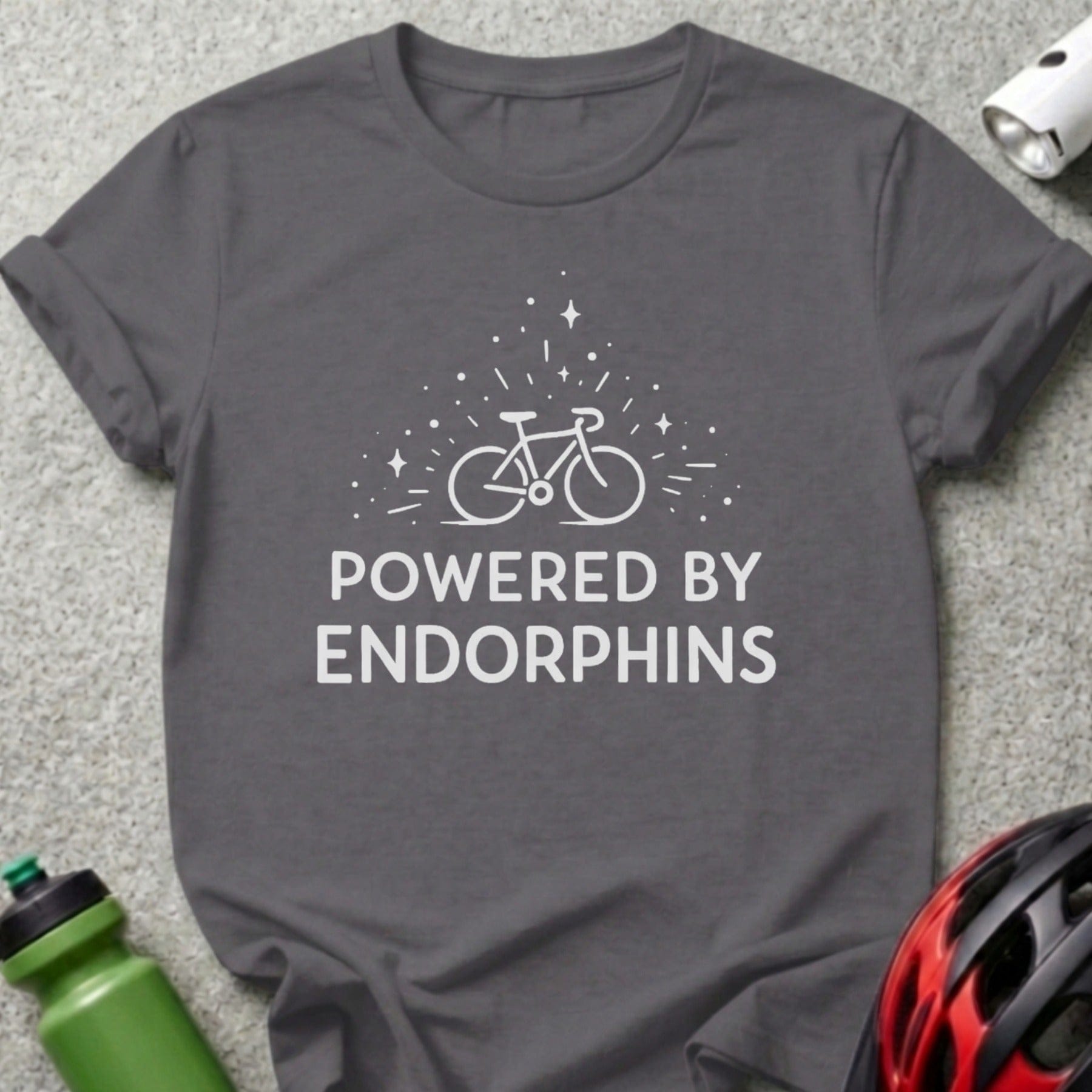 Powered by Endorphins Bicycle-Themed T-Shirt