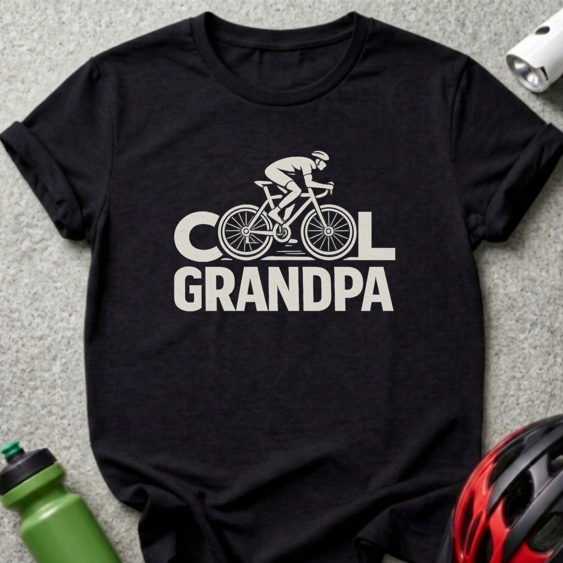 Cool Grandpa Cyclist Graphic T-Shirt for Active Seniors