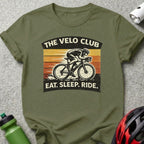 Cycling Eat Sleep Ride The Velo Club Green Shirt