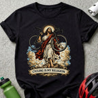 Cycling is My Religion Graphic Design T-shirt