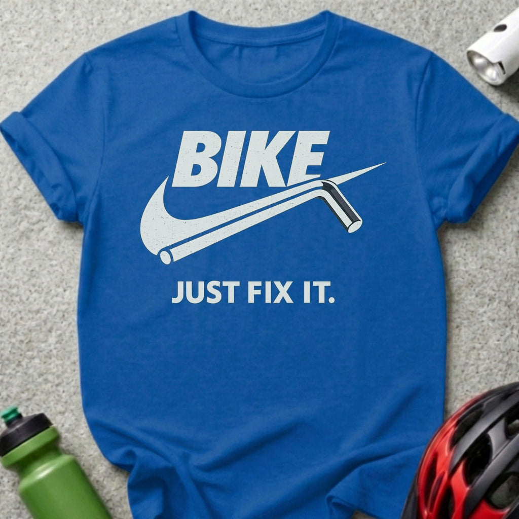 Bike Just Fix It Graphic Tee for Bicycle Enthusiasts