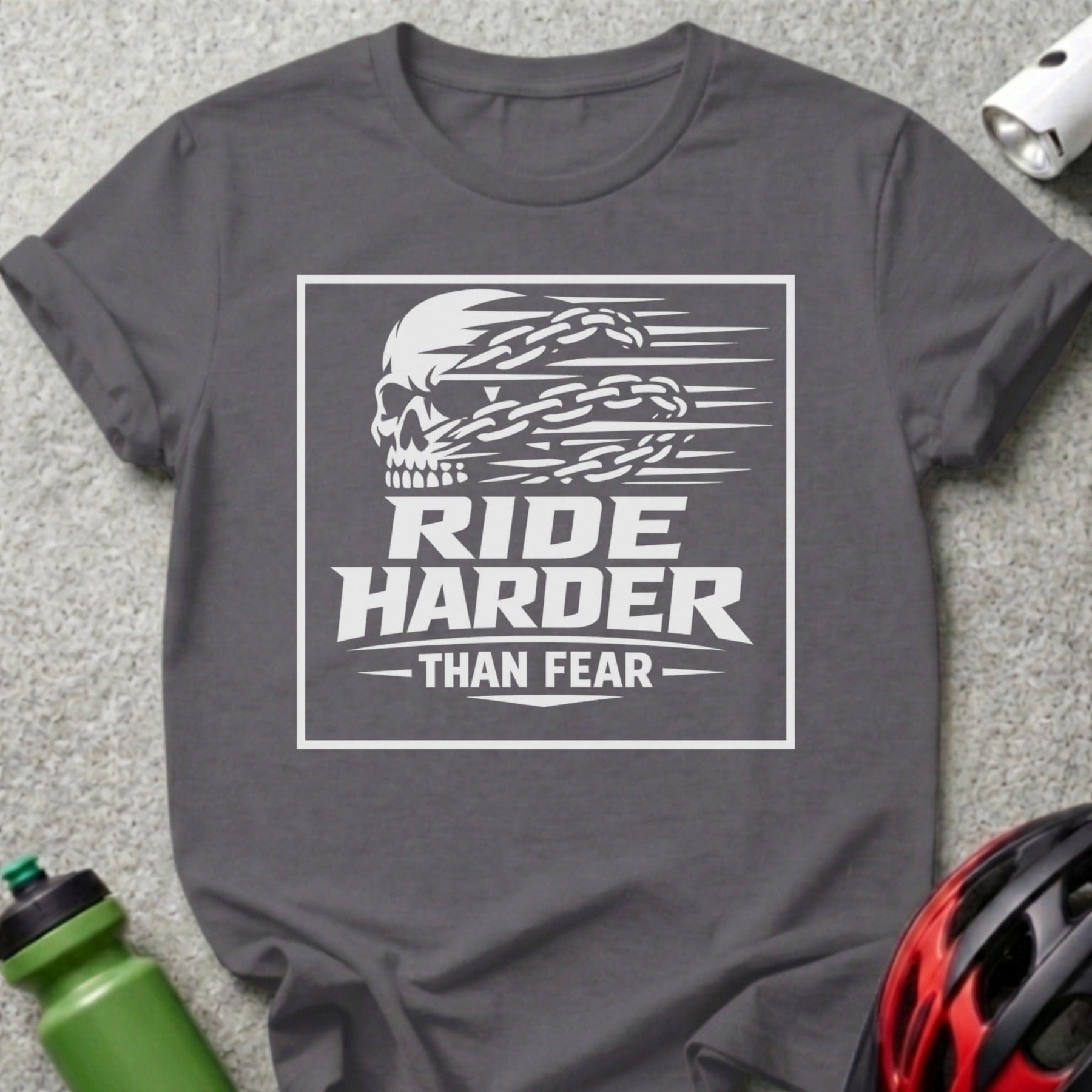 Ride Harder Than Fear Skull Chain T-Shirt