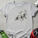 Dynamic Cyclist Design Short Sleeve Grey T-shirt