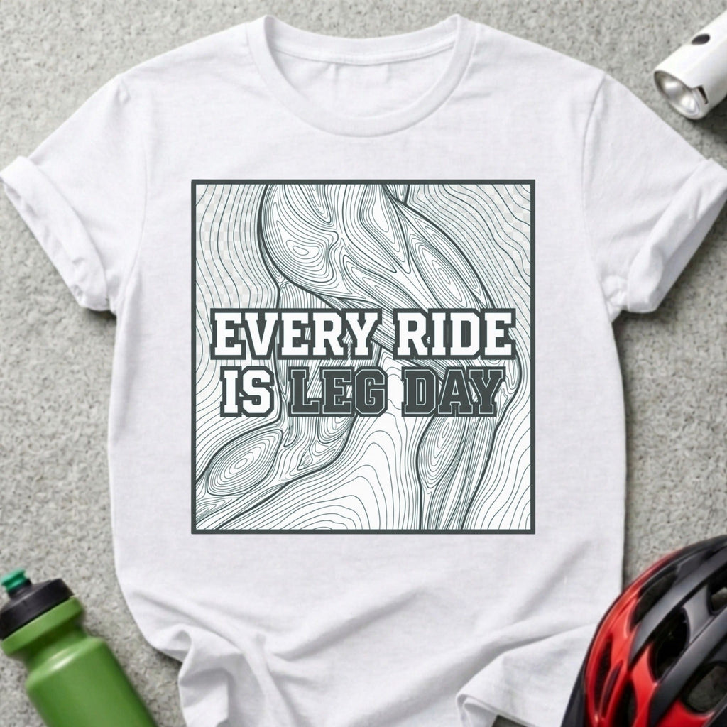 Every Ride is Leg Day T-shirt for Fitness Enthusiasts
