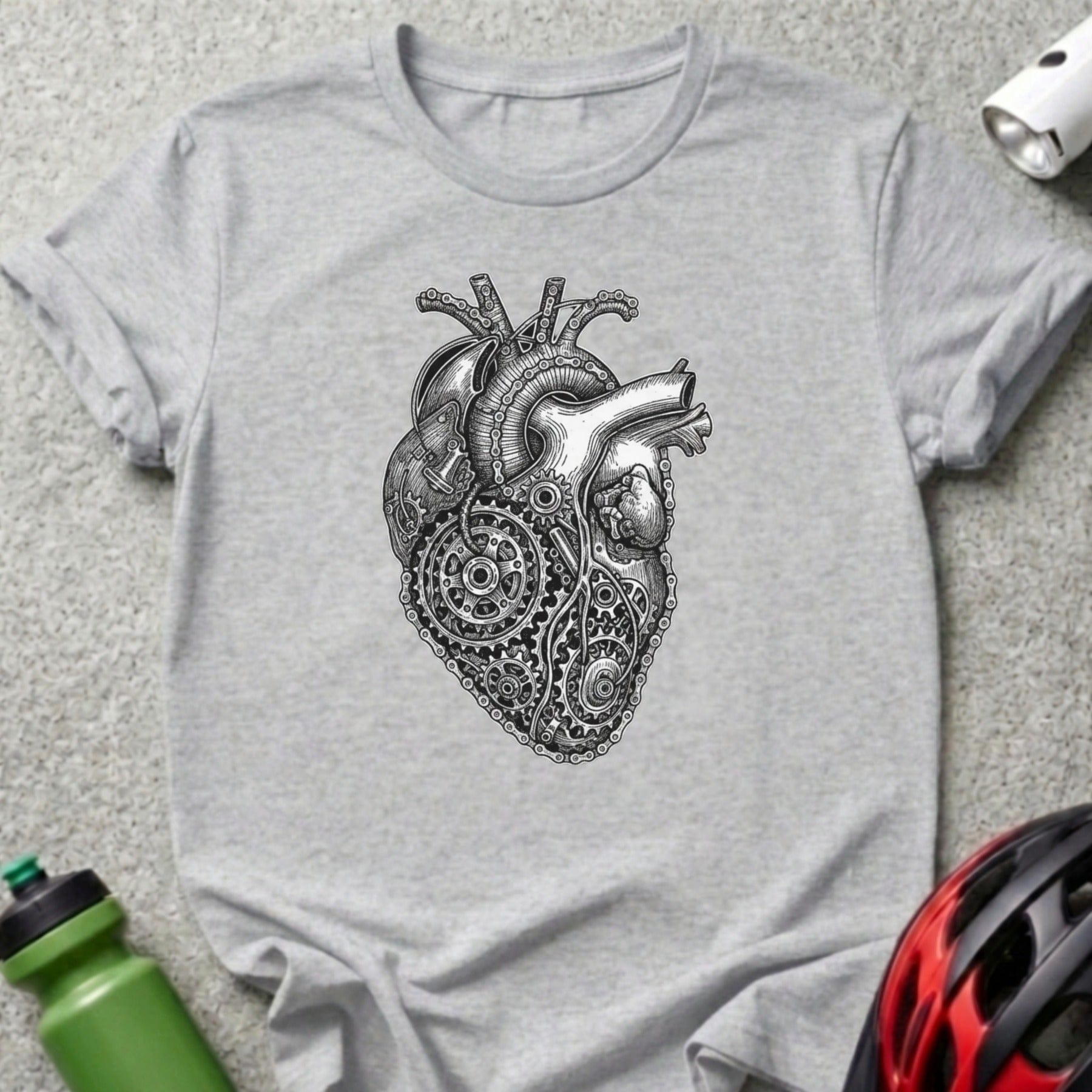 Intricate Mechanical Heart Design T-Shirt
