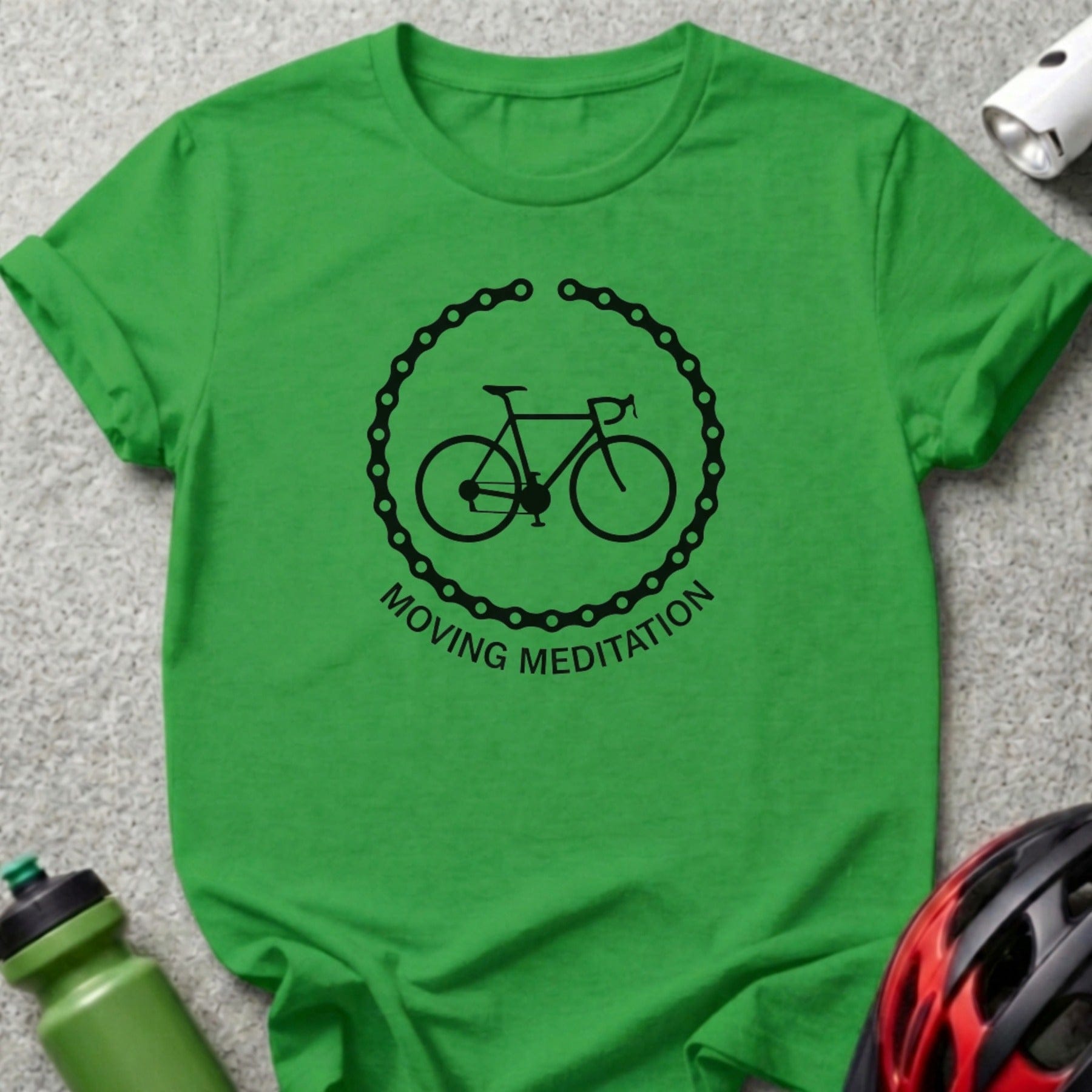 Moving Meditation Bicycle Chain T-shirt Design