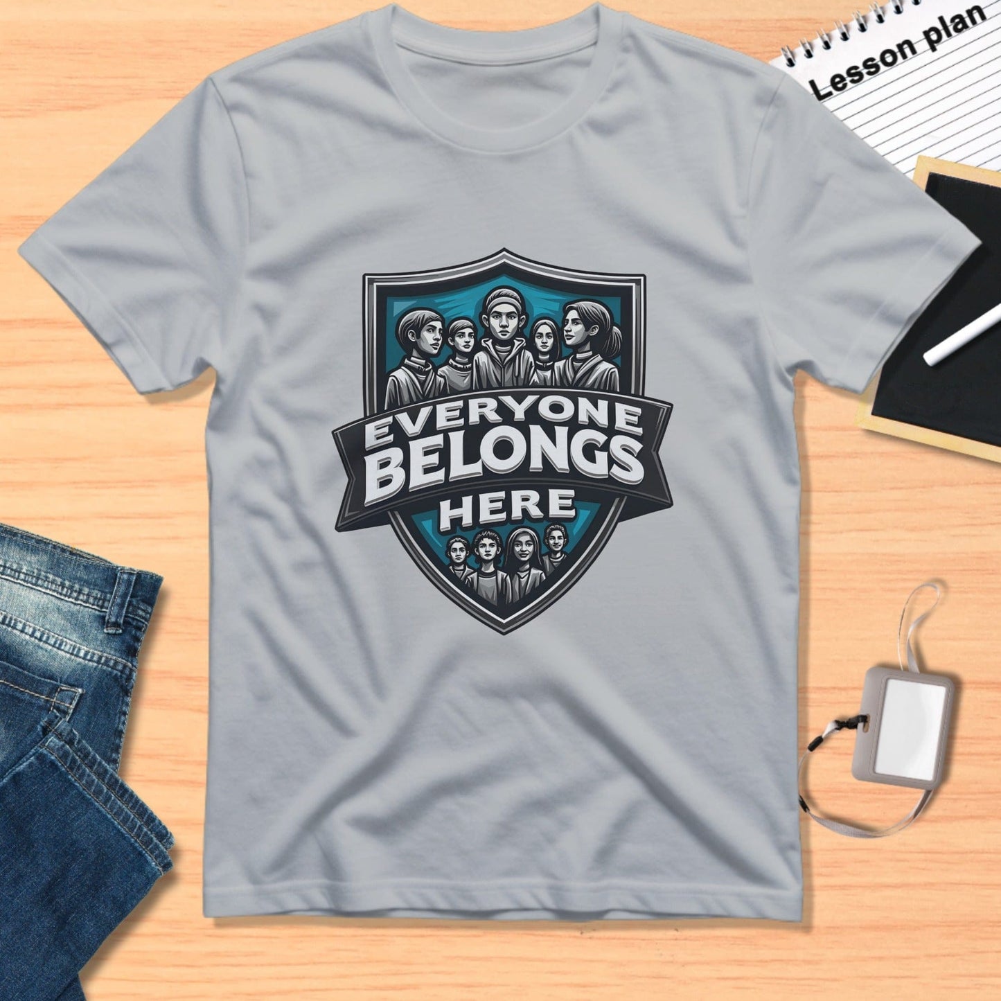 Everyone Belongs Here Shield Graphic T-Shirt