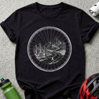Cityscape and Mountain Cycling Adventure T-shirt