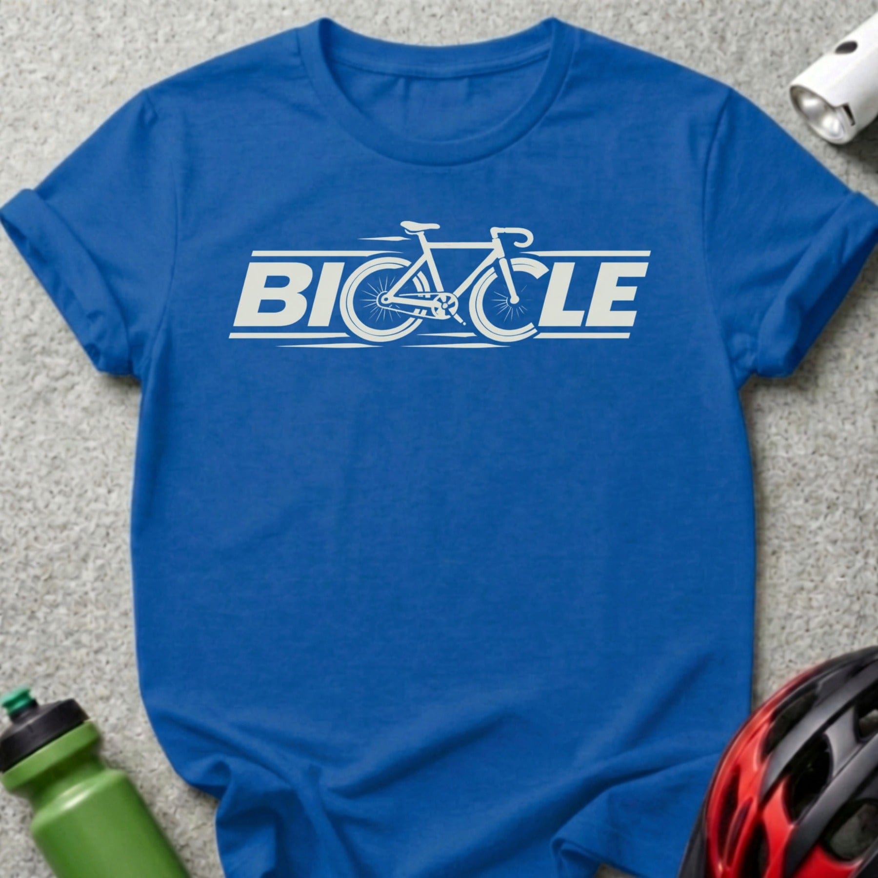 Blue Bicycle Graphic Tee for Cycling Enthusiasts