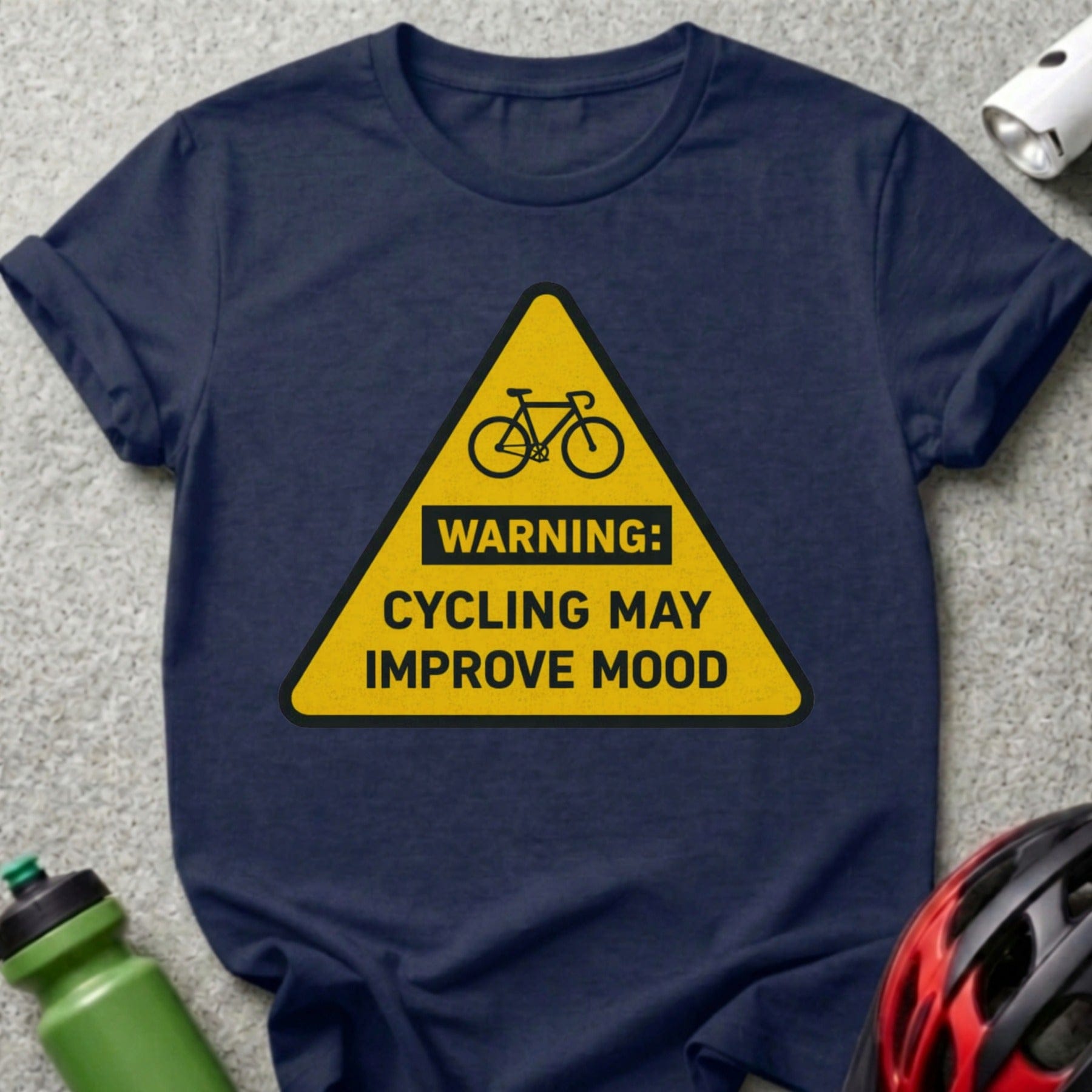 Warning Cycling May Improve Mood Graphic T-Shirt