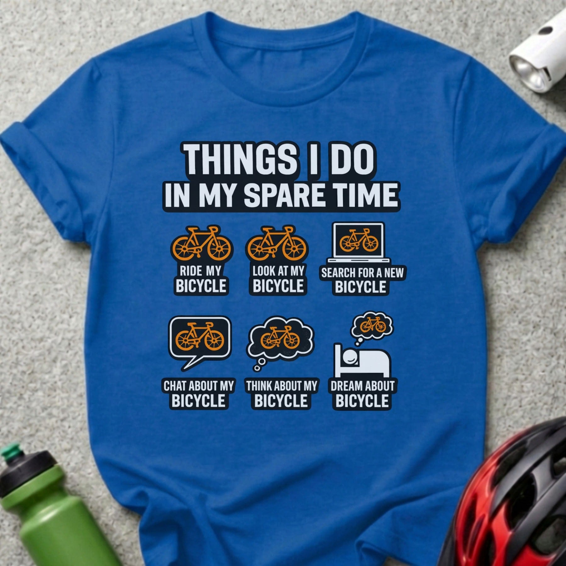 Things I Do In My Spare Time Bicycle Themed Tee