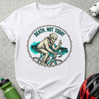 Death Not Today Skeleton on Bike Graphic T-shirt
